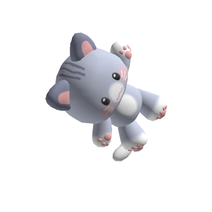 🍀Holdable Cat Plushie (Gray Tabby)