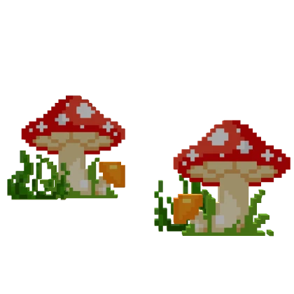 Cottagecore pixel mushroom decoration