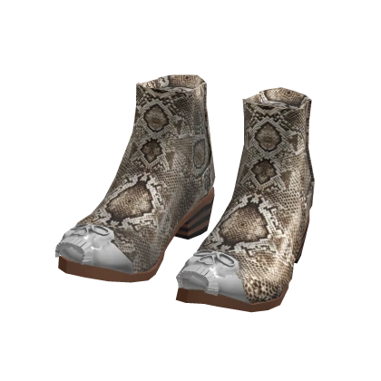 Ornate Snakeskin Salamanca Skull Boots