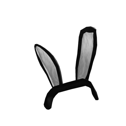 Black and White Fluffy Bunny Headband