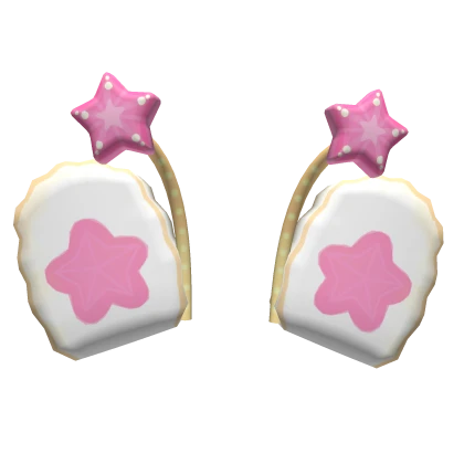 Alien Star Fluffy Bunny Ears-Pink/Yellow