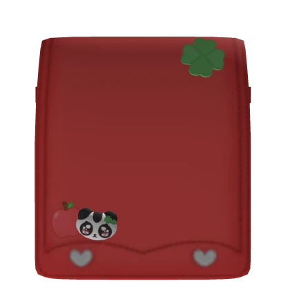 ꒰﹕cutesy red clover panda school randoseru 3.0 🐼 