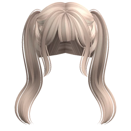 Long Anime High Pigtails (Platinium Blonde)