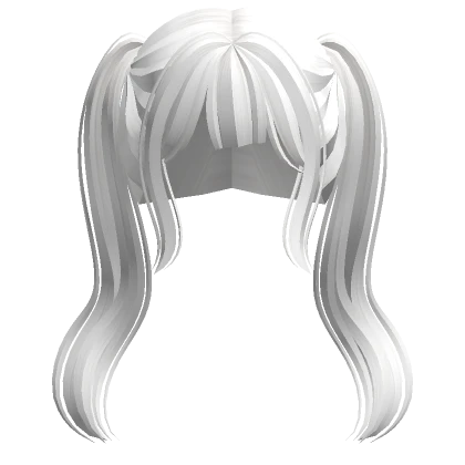 Long Anime High Pigtails (White)