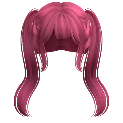 Long Anime High Pigtails (Hot Pink)