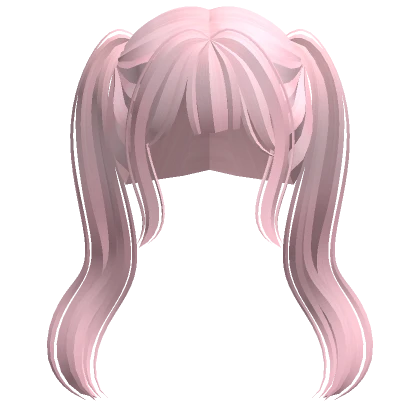 Long Anime High Pigtails (Light Pink)