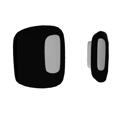 Cartoony huge black white eyes