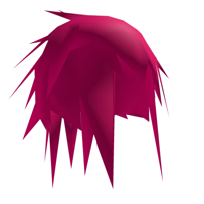 Ratty Low Poly Hair - Hot Pink