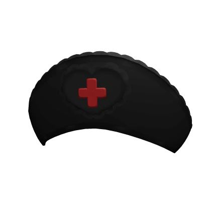 ୨୧: kawaii black & red nurse cap