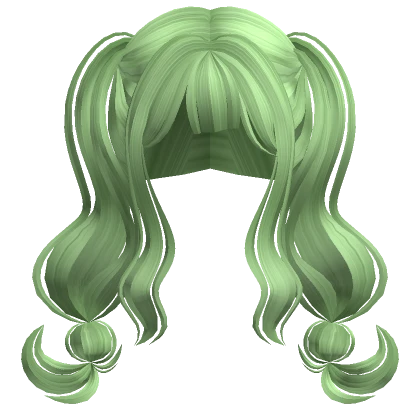 Lovely High Pigtails Bubbly Braid (Dark Green)