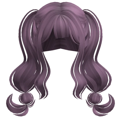 Lovely High Pigtails Bubbly Braid (Dark Purple)