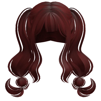 Lovely High Pigtails Bubbly Braid (Dark Red)