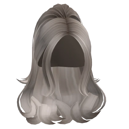 Preppy Glam Curled Half Up Hair (Ash Blonde) 