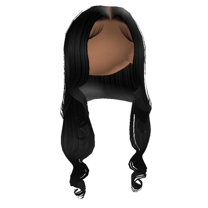 Middle Part W/ Curled Ends [Black]