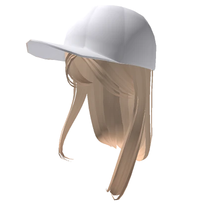 K-Pop Girl Blonde hair with White Cap