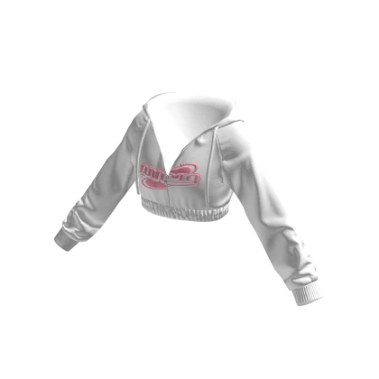 Cropped Track Hoodie NINET9 White/Pink