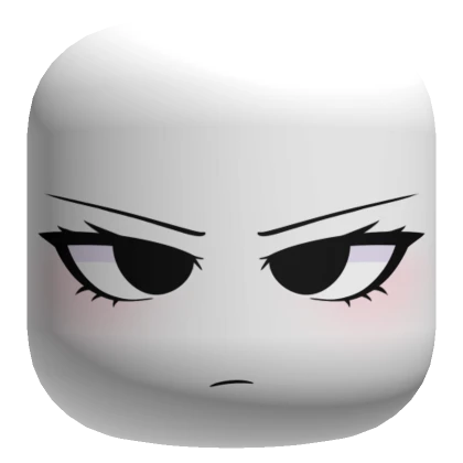 Cute Angry Face - White