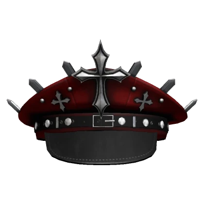 Red Gothic Rebel Commander Cap