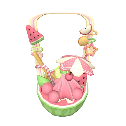  ♡ kawaii summer fruit watermelon ice bowl 1.0