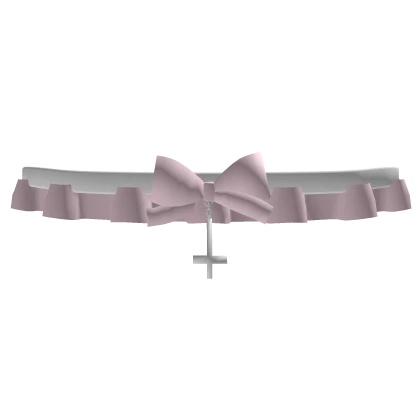 ♡ Cutesy Cross Ruffle (Pink&White)