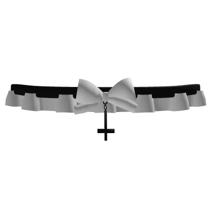 ♡ Cutesy Cross Ruffle (Black&White)