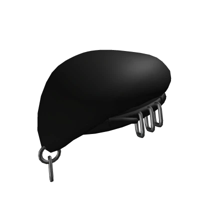 Black Goth Pierced Beret