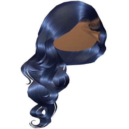 ''Angelic'' side swept wavy hair [Royal Blue]
