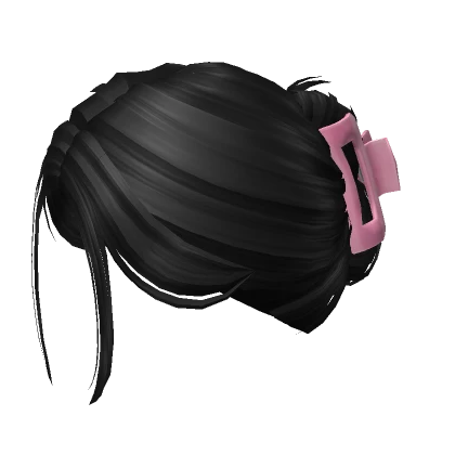 Soft Clipped up Bun w/ Clawclip (Black)