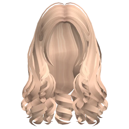 Long Curly Cheerleader Girl Hair (Blonde)