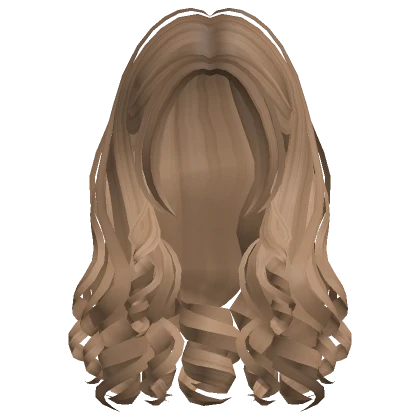 Long Curly Cheerleader Girl Hair (Dark Blonde)