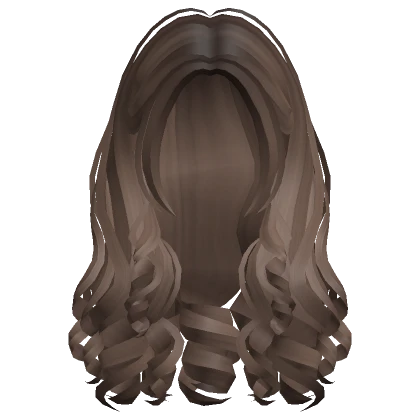 Long Curly Cheerleader Girl Hair (Light Brown)