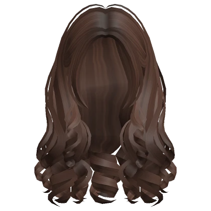 Long Curly Cheerleader Girl Hair (Brown)