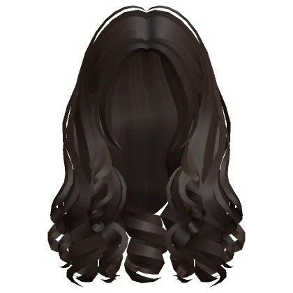 Long Curly Cheerleader Girl Hair (Dark Brown)