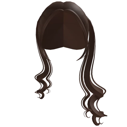 Cute Long Swirly Pigtails in Brown V2