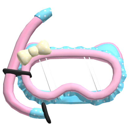 ๑˚ Kawaii Preppy Bubblegum Pink and Blue Snorkel