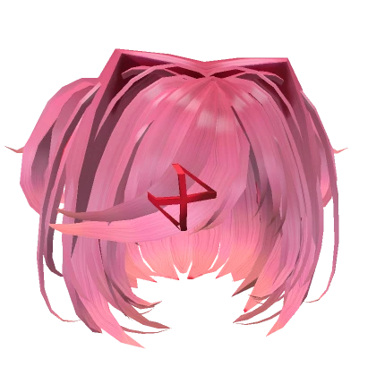 Natsuki Short Bob Pink Hair w Pigtails-Doki Middle