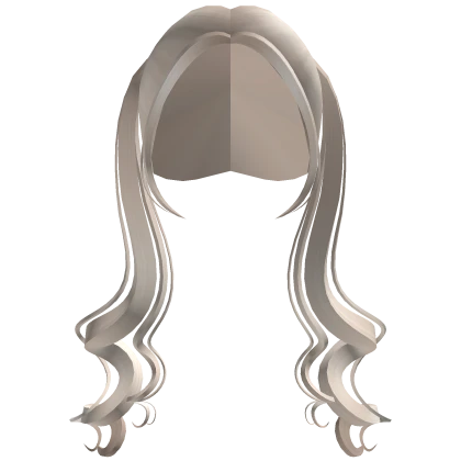 Cute Front Long Swirly Pigtails in Light Blonde V2