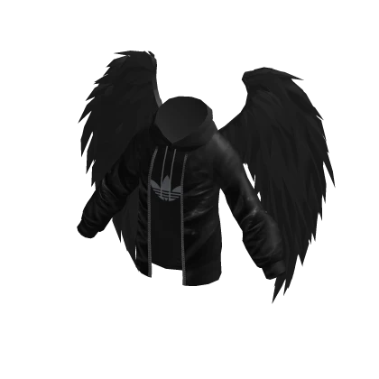 adidas Winged Jacket over Hoodie Black