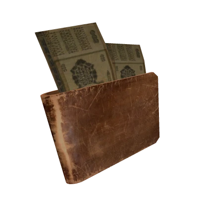 vintage wallet with cash 1.0