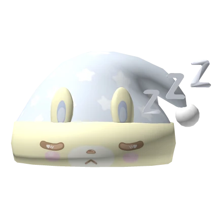 ♡ Cute Blue Sleepy Bunny Beanie Hat 🐰💤