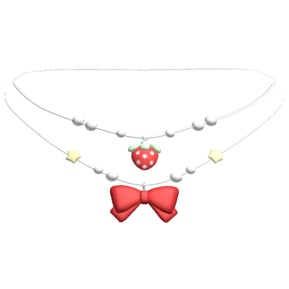 ♡ kawaii strawberry charm necklace (3.0) 