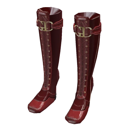 Supermodel 2000's Red Leather Boots