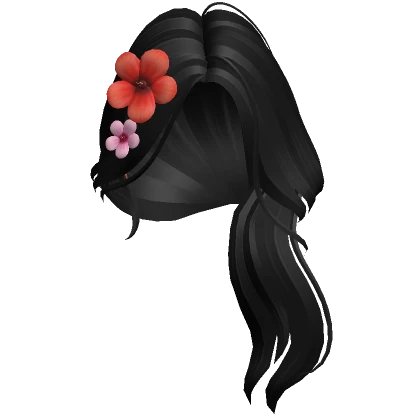 Mermaid Summer Tropical Flower Hair (Black)