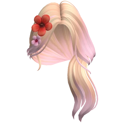 Mermaid Summer Tropical Flower Two-Toned Hair