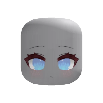 Calm Chibi Gacha Pout Cute Face (Blue)