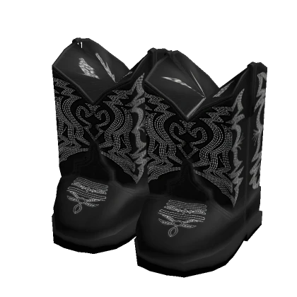 Black Cowboy Girl Boots (3.0)