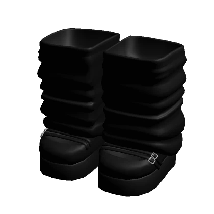 black platform shoes leg warmers