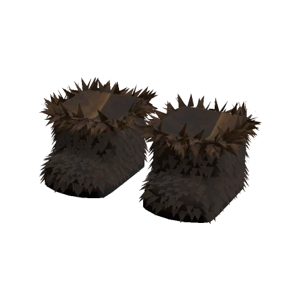 Brown Fluffy Y2K Gyaru Fur Boots