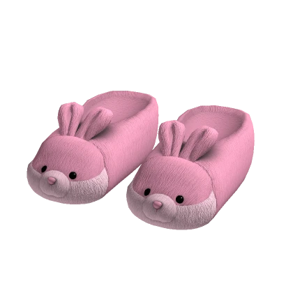 Cute Pink Easter Bunny Slippers
