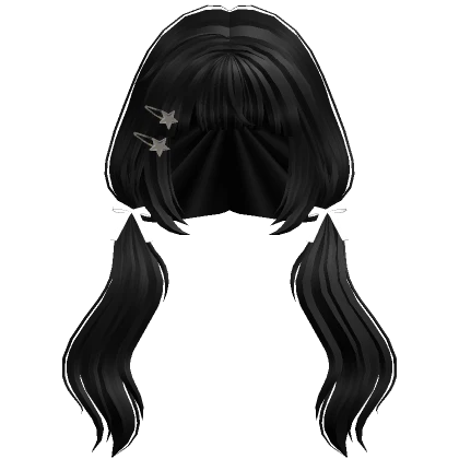 Low Wavy Pigtails (Black)